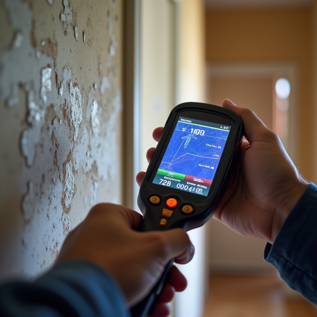 Imishini yesimanjemanje yokuthola umswakama isetshenziswa ngesikhathi sokuhlolwa kwendlu